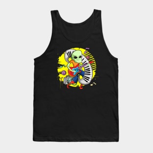 Cool Electric Guitar Playing Zombie Tank Top